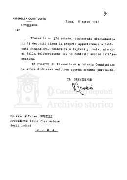 Visualizza le carte in PDF - Archivio storico della Camera dei deputati