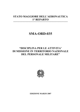 Direttiva SMA ORD 035