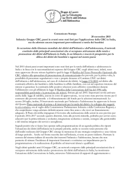 Comunicato Stampa - Istituto di Ricerche Farmacologiche Mario Negri