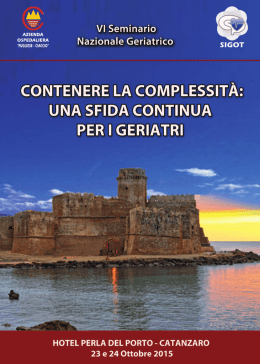 Scarica il programma - Societ&agrave; Italiana Geriatria Ospedale e Territorio