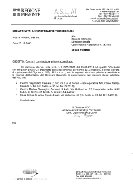 Accordi strutture private accreditate