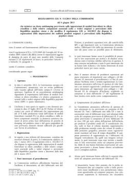 Regolamento (UE) n. 513/2013 della Commissione, del