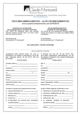 vecchio ordinamento &ndash; alte studienordnung