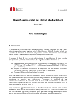 Nota metodologica