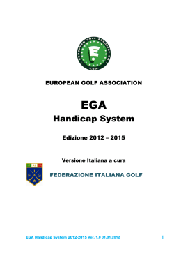 EGA Handicap System 2012-2015