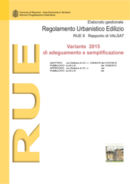 Regolamento Urbanistico Edilizio - RUP Ravenna