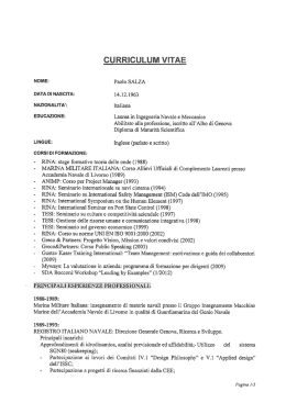 Curriculum Vitae (Italian only)
