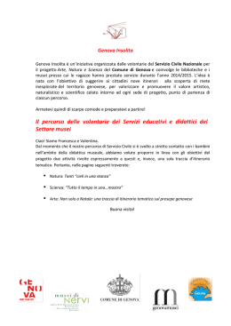 Il percorso delle volontarie dei Servizi educativi e