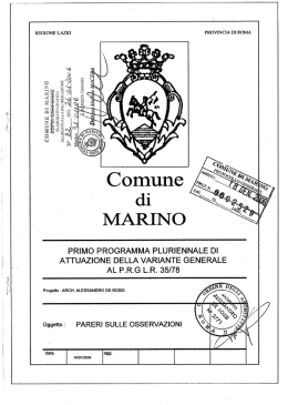 Pareri sulle osservazioni