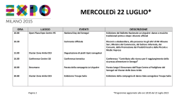 MERCOLED&igrave; 22 LUGLIO*