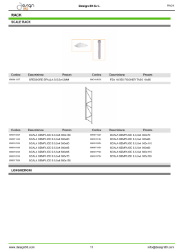 Design 89 S.r.l. SCALE RACK Descrizione Codice Prezzo