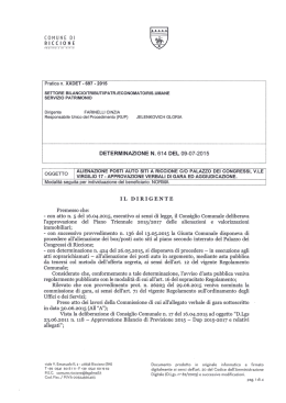 Determinazione n. 614 del 09.07.2015