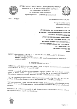 ISTITUTO SCOLASTICO COMPRENSIVO &ldquo;NORD&rdquo;
