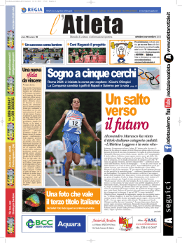 novembre 2015 - Editoriale Atleta
