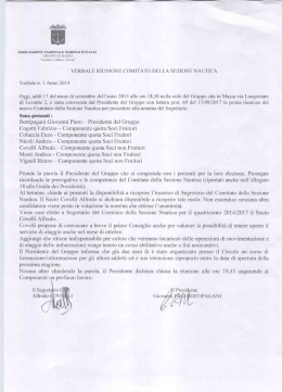 verbale riunione comitato della sezione nautica