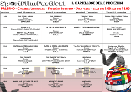IL CARTELLONE DELLE PROIEZIONI