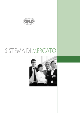SISTEMA DI MERCATO - Progetto Eccellenza