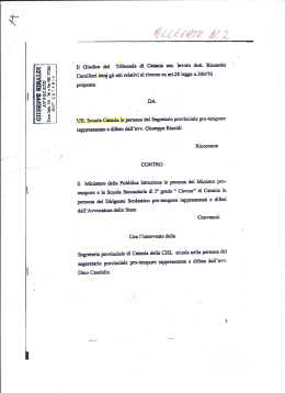 Sentenza giudice Camilleri che condanna antisindacale