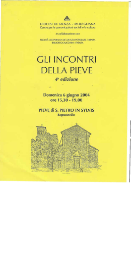 DIOCESI DI FAENZA - MODIGLIANA -C_entm per le comunicaziuni