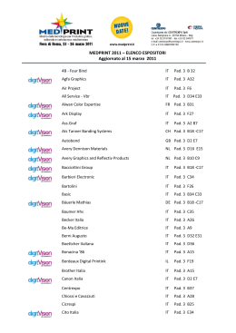 elenco delle aziende presenti a Medprint 2011