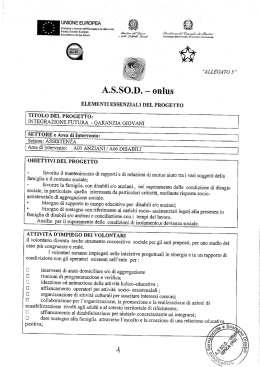scheda sintetica progetto e criteri selezione volontari - SO.D.