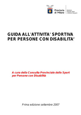 guida all`attivita` sportiva per persone con disabilita`