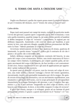 IL TENNIS CHE AIUTA A CRESCERE SANI
