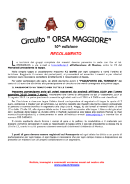 regolamento Orsa maggiore 2015