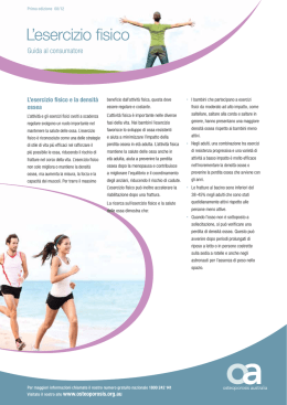 L`esercizio fisico - Osteoporosis Australia