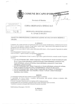 Disinfezione e disinfestazione giorni 07 e 08
