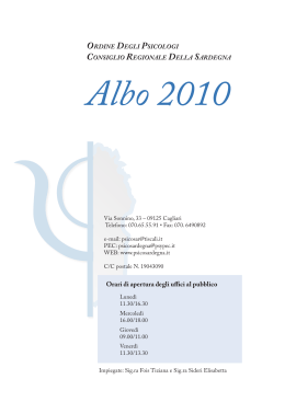 Albo 2010 - Sardegna