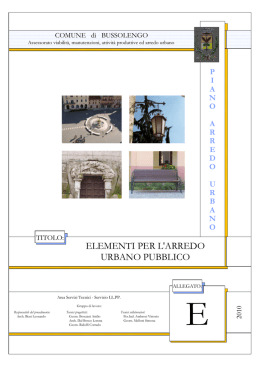 &ldquo;E&rdquo; al Regolamento (Abaco elementi per l