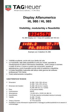 Display Alfanumerico - TAG Heuer Timing Systems