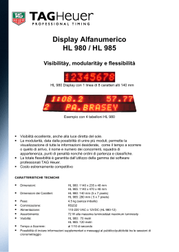 Display Alfanumerico HL 980 / HL 985