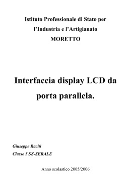 Interfaccia display LCD da porta parallela.