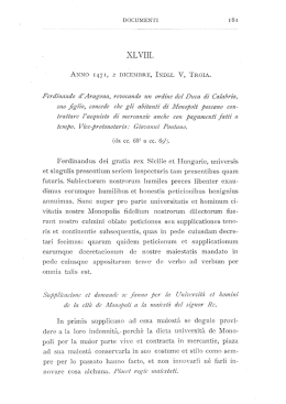 XLVIII. - Soprintendenza Archivistica per la Puglia