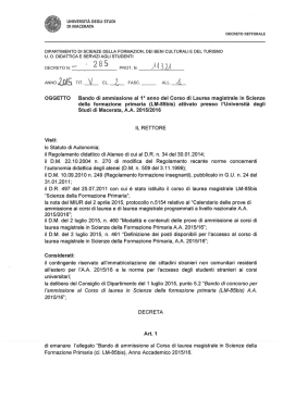 U. O. DIDATTICA E SERVIZI AGLI STUDENTI