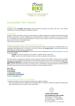 CosmoBike Tech Award - Veronafiere