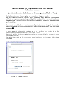Guida a Windows Vista - Seven - Università degli Studi della Basilicata