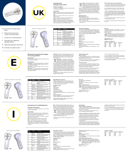 Instructions for hearing screener device E: Manual de