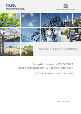 Studio del bruciatore PRECCINSTA mediante simulazioni