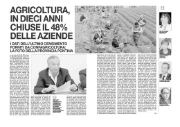 AGRICOLTURA, IN DIECI ANNI CHIUSE IL 48% DELLE AZIENDE