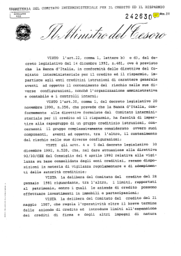 DM n. 242630 - Ministero dell`Economia e delle Finanze