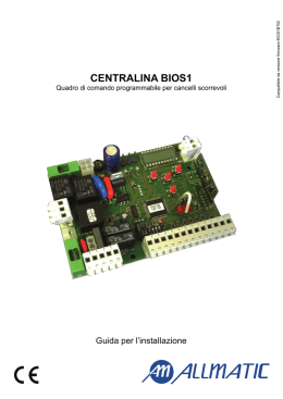 Istruzioni centralina BIOS1