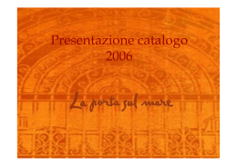Presentazione catalogo la porta sul mare
