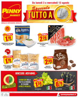 Da luned&igrave; 3 a mercoled&igrave; 12 agosto