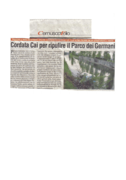 Cordata Gai per ripulire il Parco dei Germani