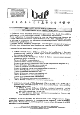 il Comitato dei Sindaci del Distretto di Riccione ha approvato nel