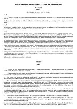 SERVIZI SOCIO-SANITARI RESIDENZIALE E DIURNI PER