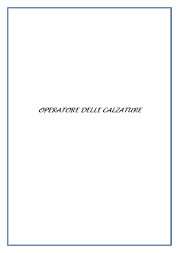 OPERATORE DELLE CALZATURE - Home | Apprendistato Sicilia